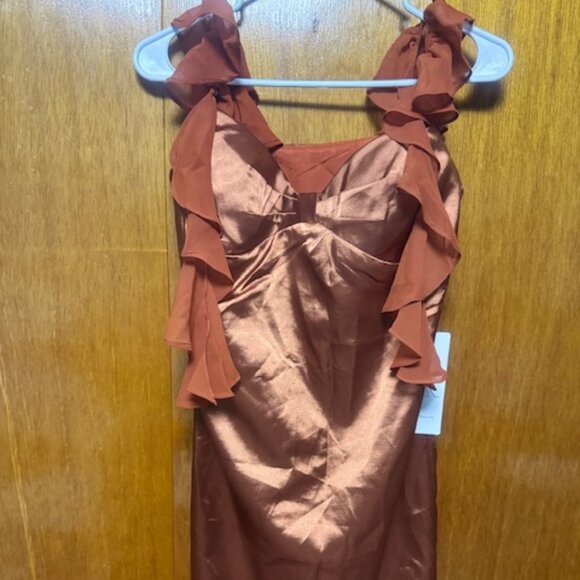 NWT Wear Your Love copper/rust colored dress - Picture 1 of 4